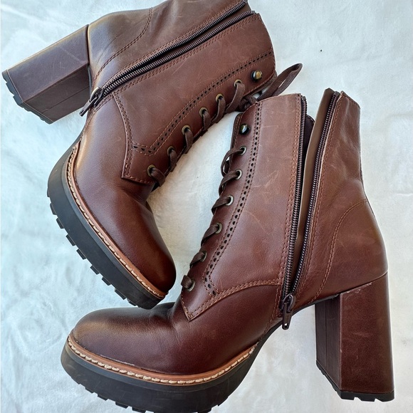 Naturalizer Dark Brown Combat Boots - Picture 10 of 12
